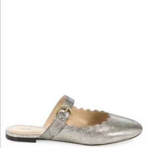 [SOLD] Chloé Lauren Scalloped Leather Mules, NIB